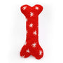 ZippyPaws Holiday Jigglerz Festive Bone Dog Toy