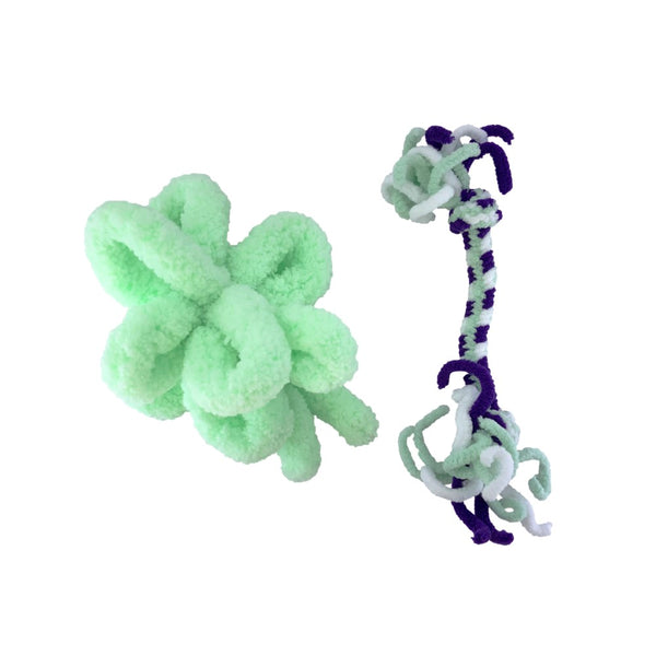 KONG Active Rope Cat Toy, Mint & Purple, 2-pack
