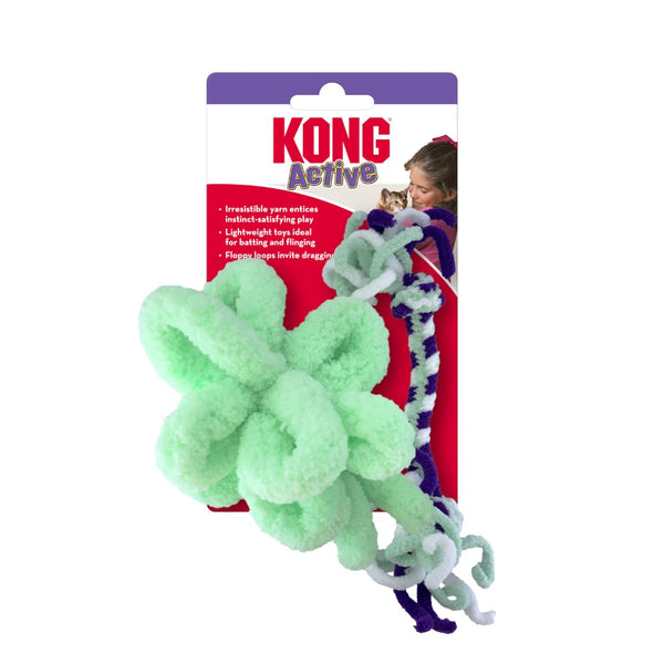 KONG Active Rope Cat Toy, Mint & Purple, 2-pack
