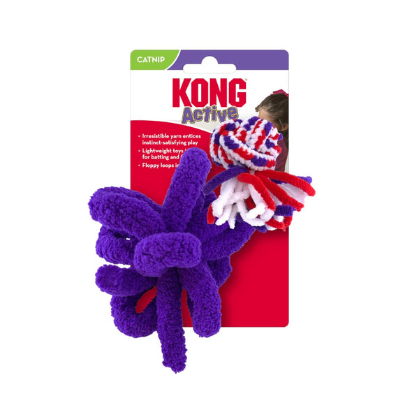 KONG Active Rope Cat Toy, Red & Purple, 2-pack