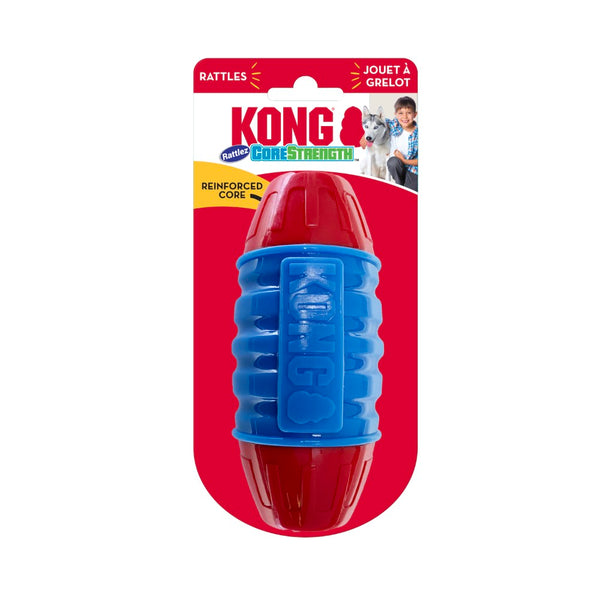 KONG CoreStrength Rattlez Football Dog Toy