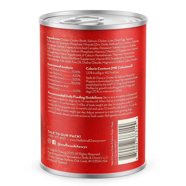 Stella & Chewy's Pâté gourmet Poulet & Saumon Chien chiot Nourriture humide pour chiens en boîte