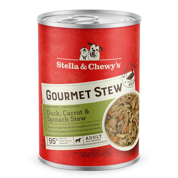 Stella & Chewy's Ragoût gourmet Canard, Carotte & Épinard Nourriture humide pour chiens en boîte