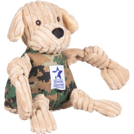 HuggleHounds HuggleCause Camo Project Lab Knottie Dog Toy, Yellow