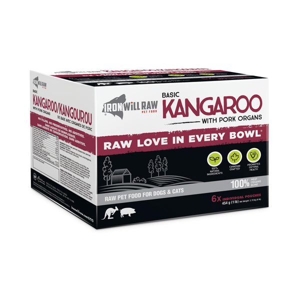 Iron Will Raw Basic Kangaroo Frozen Dog & Cat Food