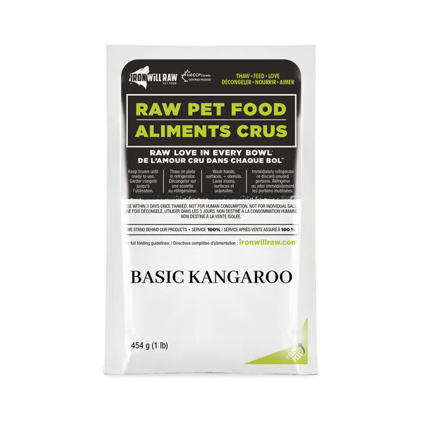 Iron Will Raw Basic Kangaroo Frozen Dog & Cat Food