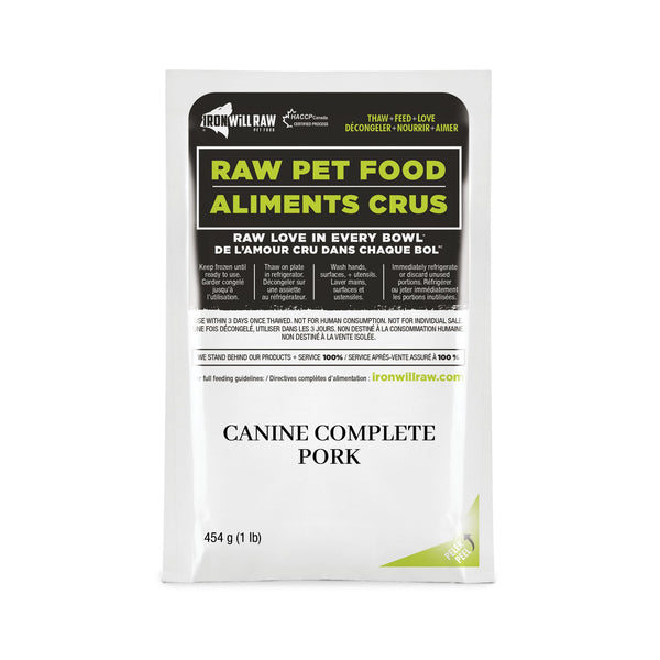 Iron Will Raw Canine Complete Pork Dinner Frozen Dog Food