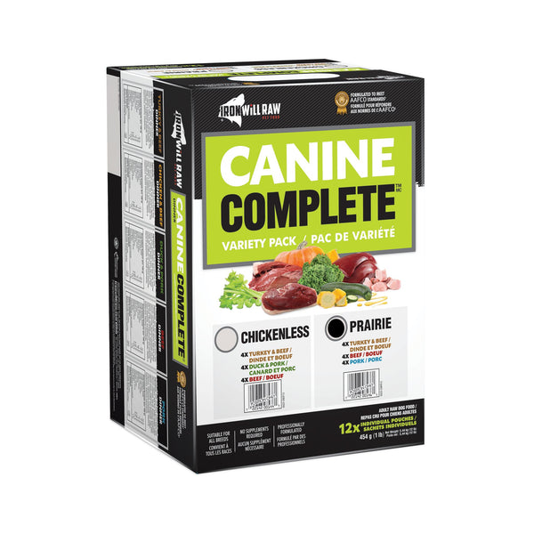 Iron Will Raw Canine Complete Prairie Variety Pack Frozen Dog Food