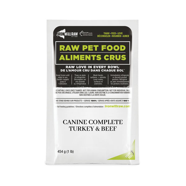 Iron Will Raw Canine Complete Turkey & Beef Dinner Frozen Dog Food