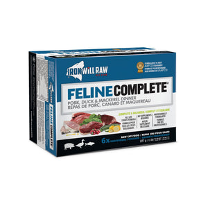 Iron Will Raw Feline Complete Pork, Duck & Mackerel Dinner Frozen Cat Food