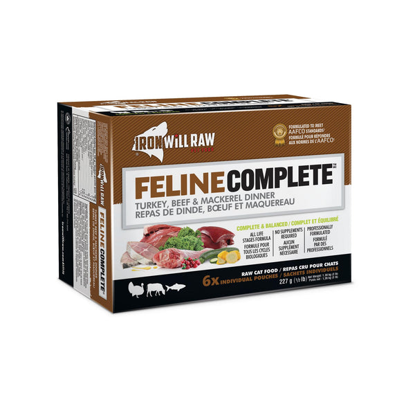 Iron Will Raw Feline Complete Turkey, Beef & Mackerel Dinner Frozen Cat Food