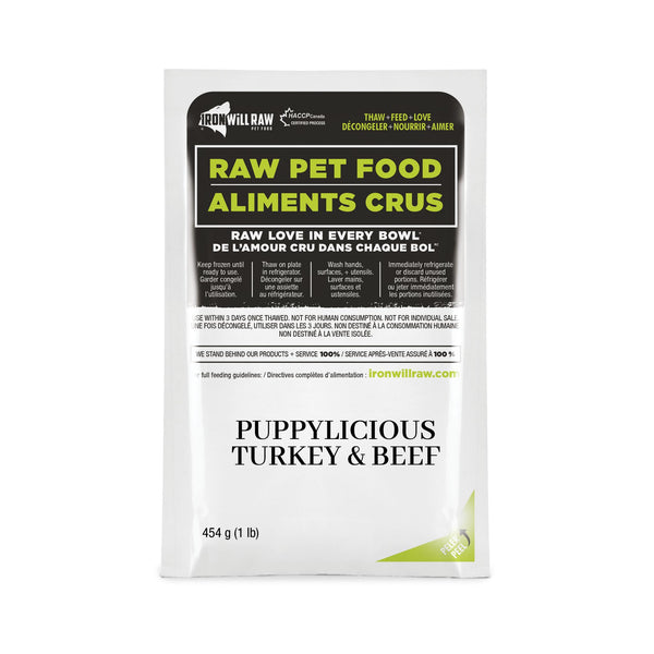 Iron Will Raw Puppylicious Turkey & Beef Dinner Frozen Dog Food