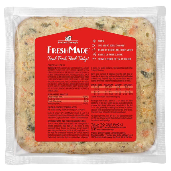 Stella & Chewy's FreshMade Chick-a-Lick'n Dîner doucement cuit Nourriture congelée pour chien