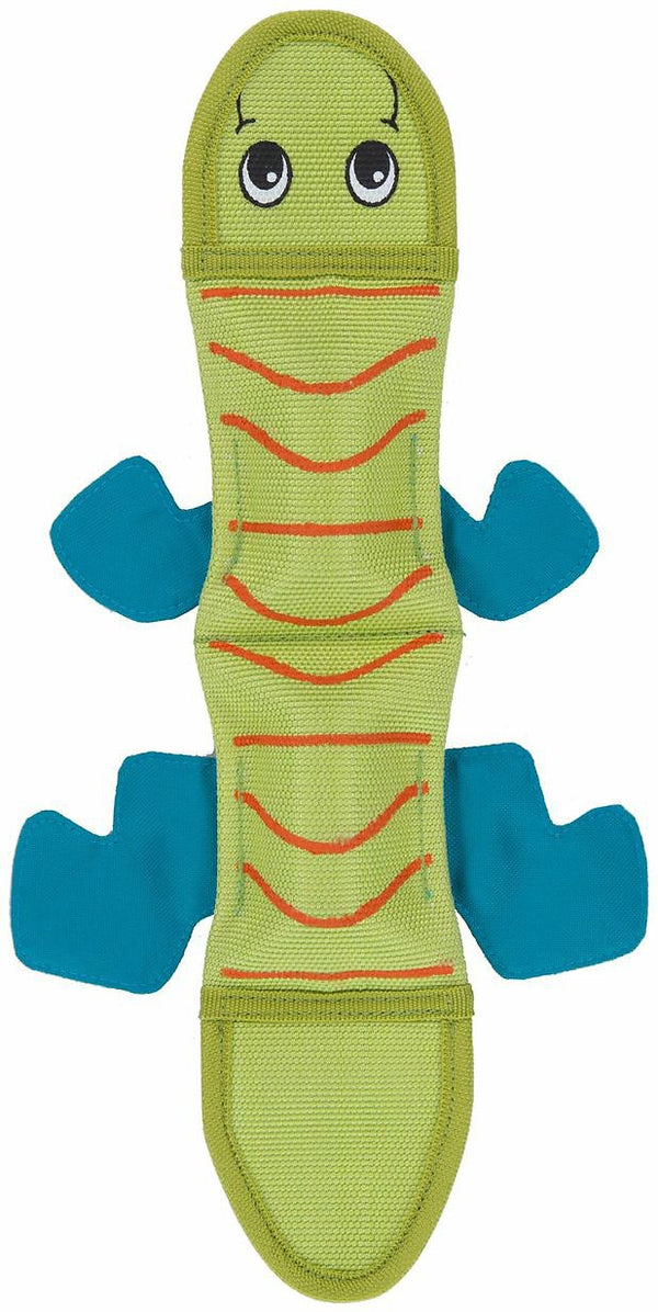 Outward Hound Fire Biterz Jouet pour chien Lézard, Vert, 2 couinements