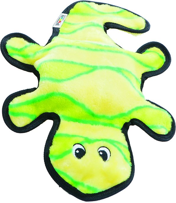 Outward Hound Invincibles Geckos Jouet à Couinement pour Chien, 2 Couinements Jaune