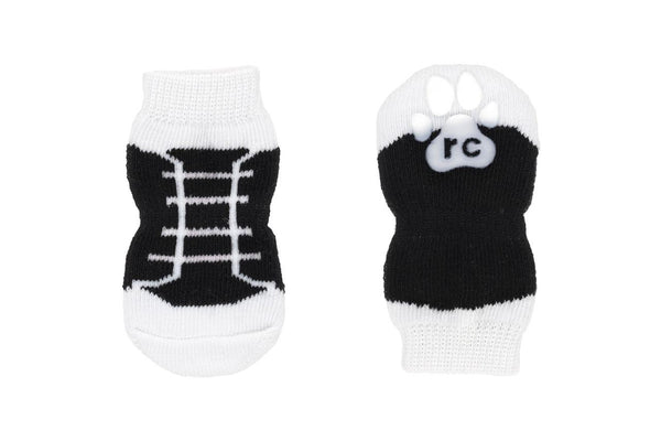 RC Pets Fun PAWks Dog Socks, Black Sneakers