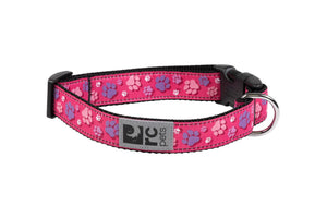 RC Pets Clip Dog Collar, Fresh Tracks Pink