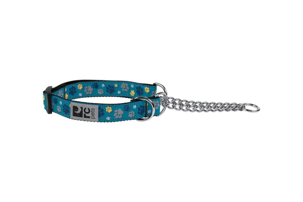 RC Pets Collier de dressage à motifs, Traces de pattes turquoise