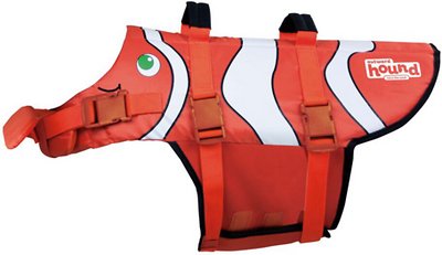 Outward Hound Lifejacket for Dogs, Orange Fish