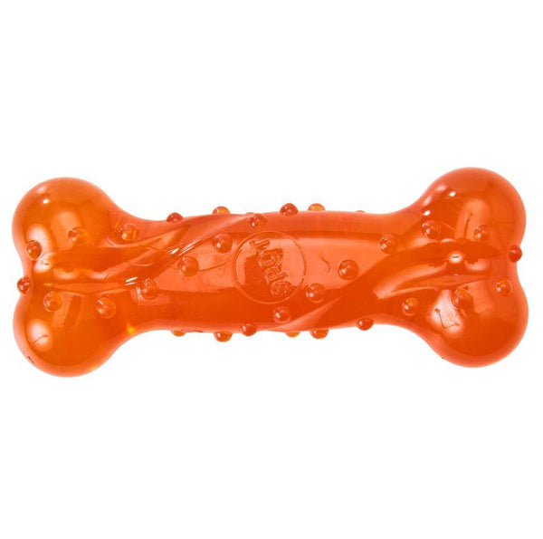 Ethical Spot Scent-Sation Bone Peanut Butter Flavor Dog Toy, Orange