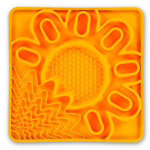 Messy Mutts Tapis interactif multi-surfaces en silicone avec cadre pour chien Orange