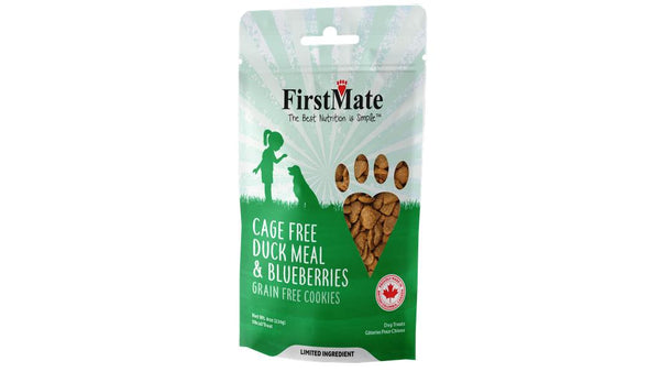 FirstMate Cage Free Duck Meal & Blueberries Dog Treats