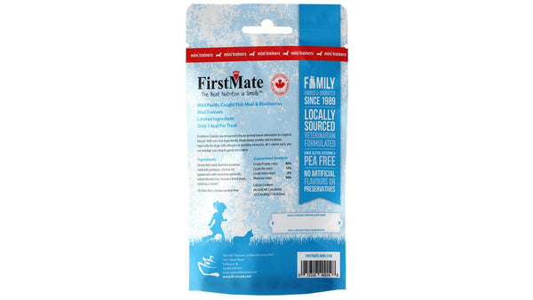 FirstMate Mini Trainers Wild Pacific Caught Fish Meal & Blueberries Dog Treats
