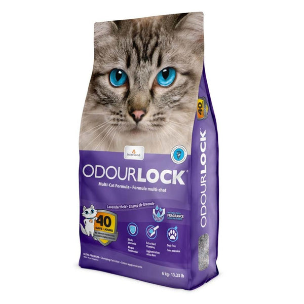 Intersand Odorlock Litière pour chat parfumée à la lavande