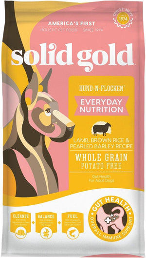 Solid Gold Hund-n-Flocken Agneau, Riz brun et Orge perlé Recette croquettes pour chien adulte