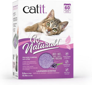 Litière agglomérante parfum lavande Catit Go Natural à base de cosse de pois, 12.3 lb