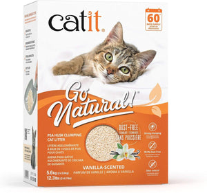 Litière agglomérante parfum vanille Catit Go Natural à base de cosse de pois, 12.3 lb