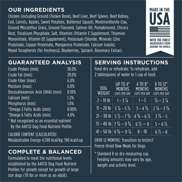 Instinct Raw Meals Cage-Free Chicken Puppy Freeze-Dried Dog Food