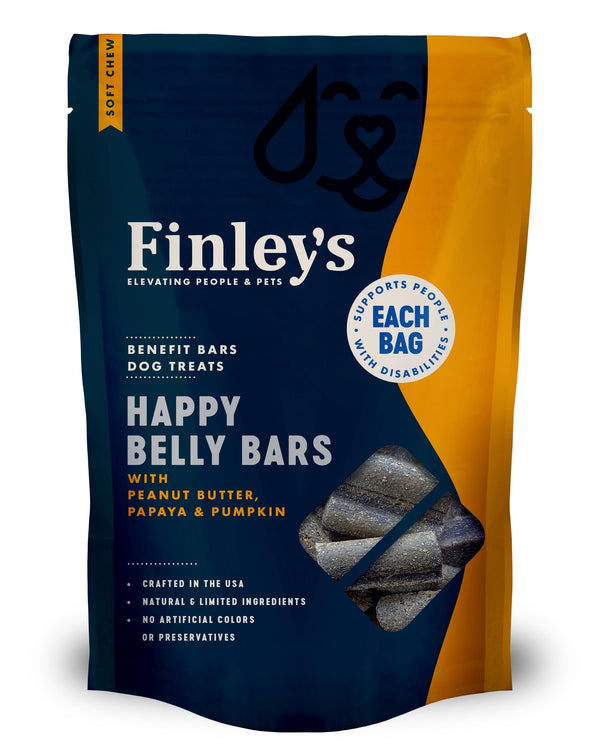 Finley's Barres bienfaisantes 'Happy Belly' friandises molles pour chiens.
