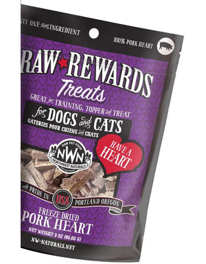 Northwest Naturals Raw Rewards Pork Hearts Freeze-Dried Dog & Cat Treats