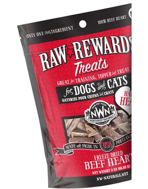 Northwest Naturals Raw Rewards Beef Hearts Freeze-Dried Dog & Cat Treats