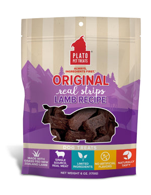 Plato Original Real Strips Lamb Dog Treats