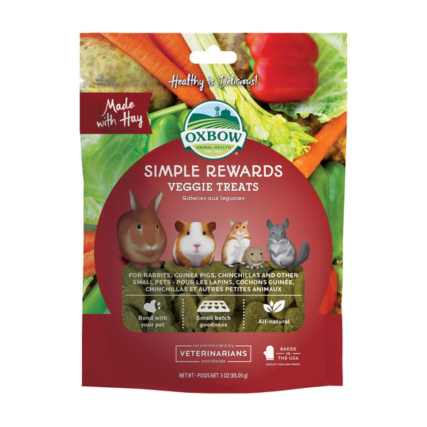 gâteries pour petits animaux Oxbow Simple Rewards cuites au four végétariennes, 2 oz
