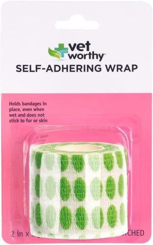 Vet Worthy Self-Adhering Wrap for Pets, Polka Dots