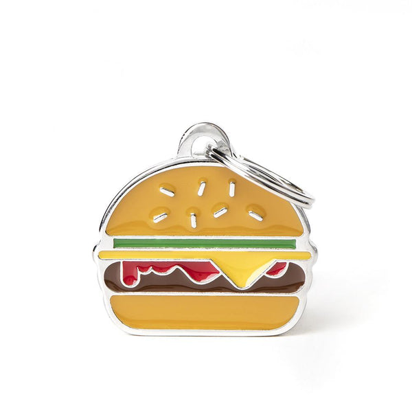 MyFamily Food Burger Pet ID Tag