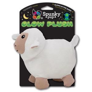 Spunky Pup Glow Plush Lamb Dog Toy