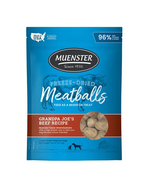 Muenster Boulettes de viande de bœuf lyophilisées Grandpa Joe's pour chiens