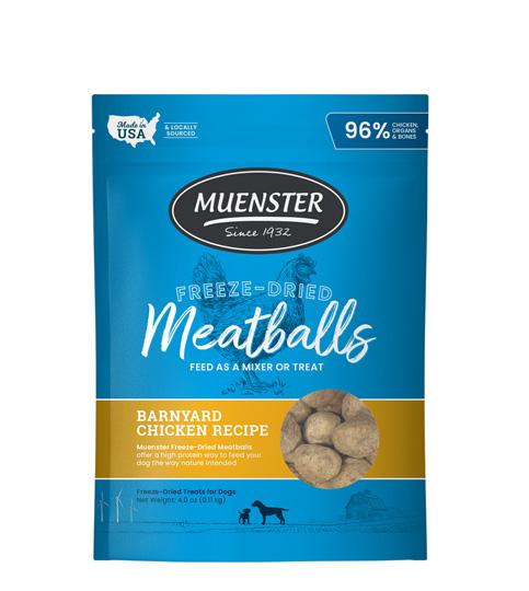 Muenster Barnyard Chicken Freeze-Dried Meatballs for Dogs