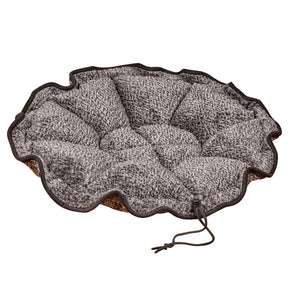 Bowser Buttercup Pet Bed, Grey Owl Faux Fur