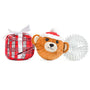 Patchwork Pet Holiday Bear In Present Prickle Ball