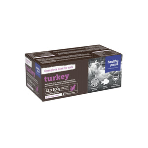 Healthy Paws Repas Complet Dinde Nourriture Congelée pour Chats