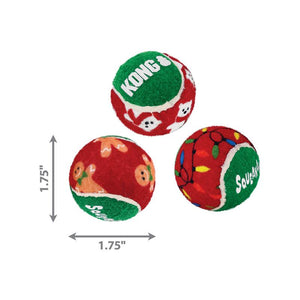 KONG Holiday SqueakAir Balls Dog Toy, 6-pk