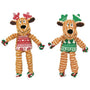 KONG Holiday Floppy Knots Reindeer Dog Toy, Assorted