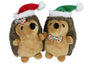 Multipet Holiday Hedgehogs with Bowtie & Santa Hat Dog Toy