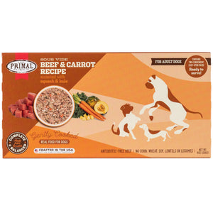 Primal Gently Cooked Beef & Carrot Recipe Frozen Dog Food, 8-oz
