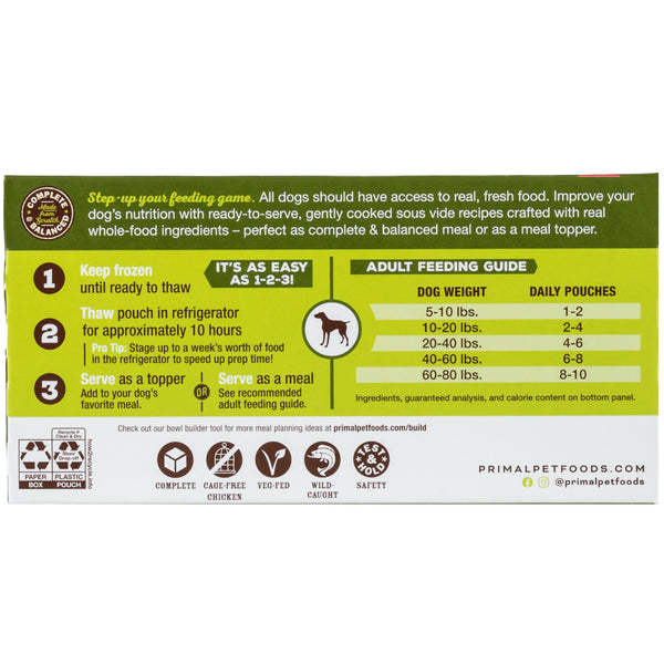 Primal Gently Cooked Variety Pack Frozen Dog Food, 3-lb